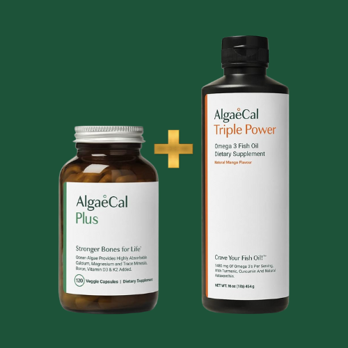 AlgaeCal Bone Health Bundle – Calcium, Vitamin D3 & K2 + Omega-3 Fish Oil